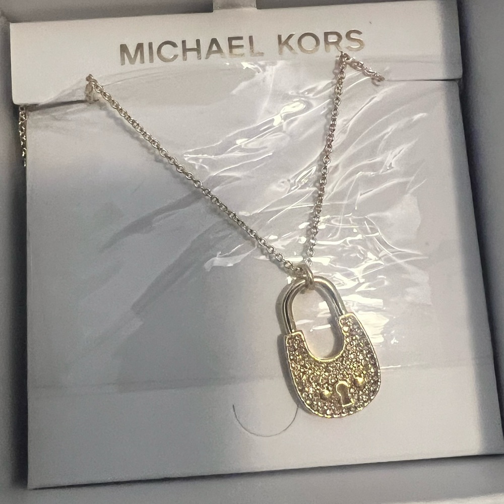 Michael Kors Lock necklace NWT